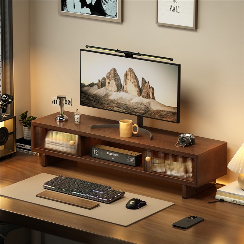 台式电脑萤幕增高架屏幕托 托架垫高底座支架办公桌面置物架子