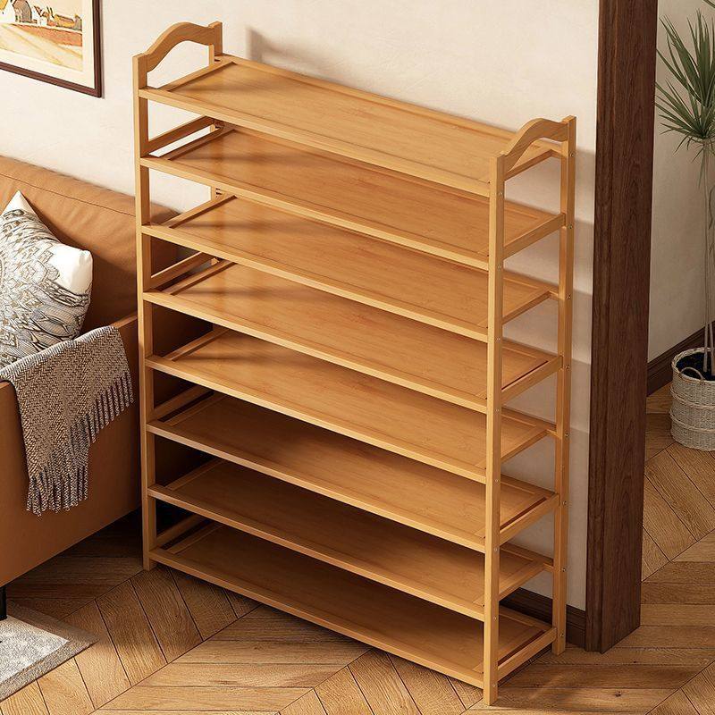 鞋架子简易宿舍多功能实木置物架防尘家用门口鞋子床品布艺晾晒架