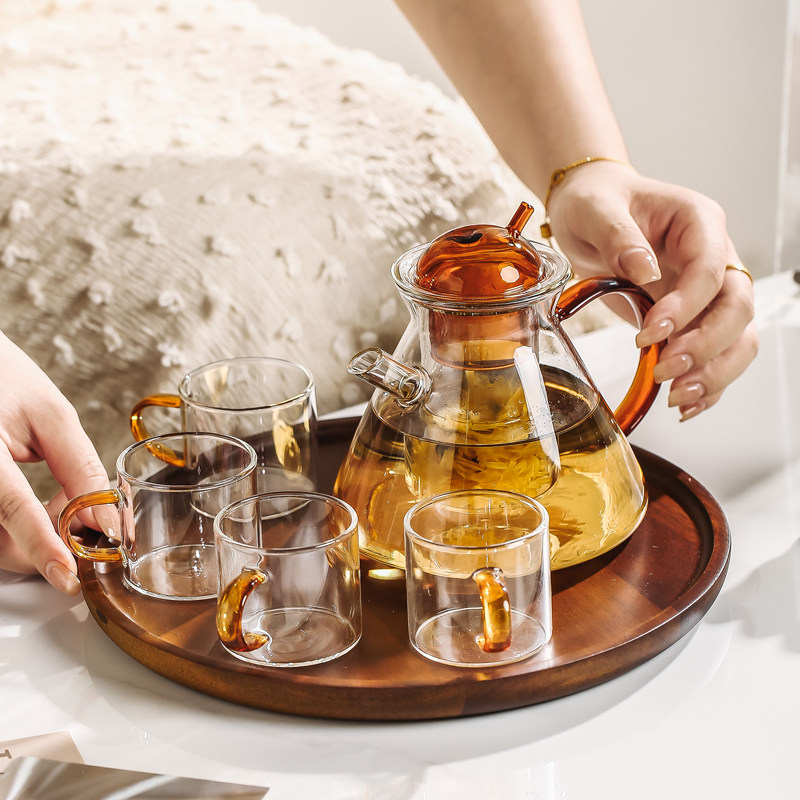 高颜值玻璃花茶壶蜡烛加热家用泡茶壶水果花草茶具耐高温养生茶壶,餐饮具,花草茶具,淘宝优惠券,粉丝福利购,淘宝优惠卷