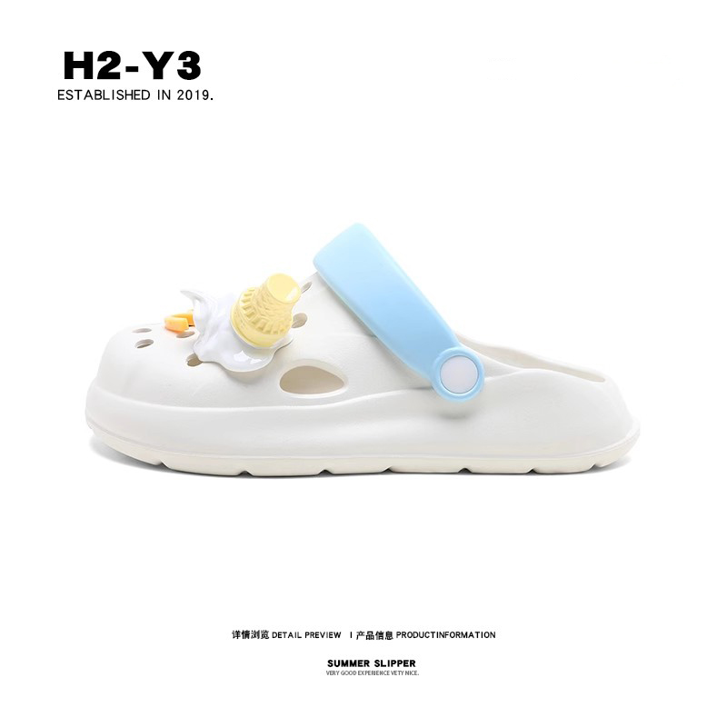 洞洞鞋女夏季diy可爱EVA踩屎感