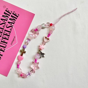 y2k小众手机链金属蝴蝶手机挂件ccd防丢绳高级感甜酷风相机挂定制