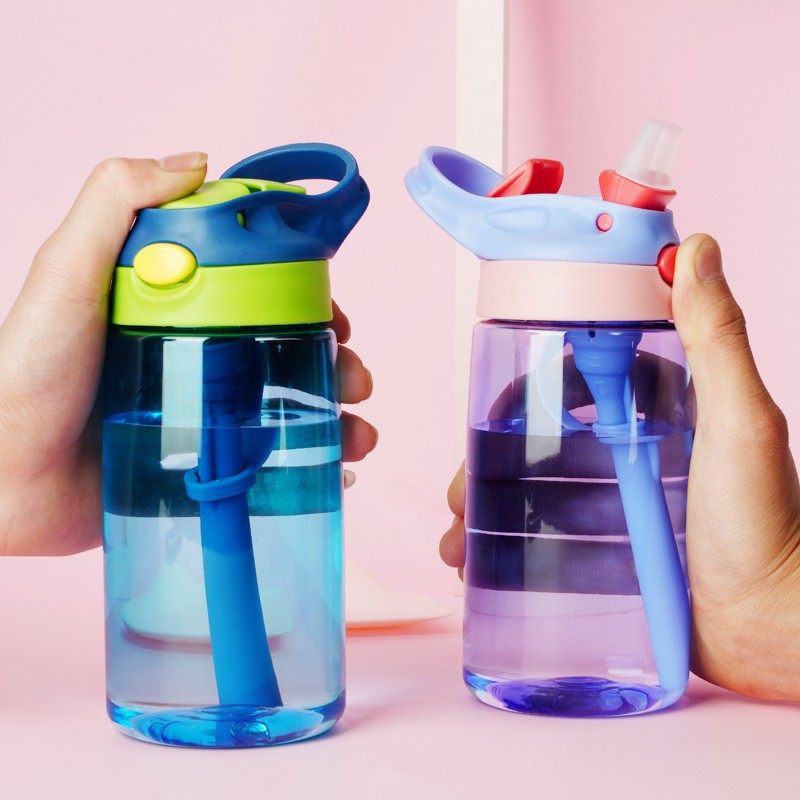 创意儿童水杯吸管杯宝宝女夏季防摔防漏幼儿园小学生男塑料随定制
