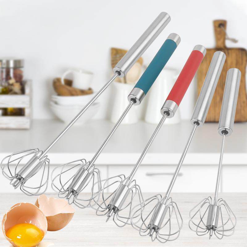 不锈钢半自动按压旋转打蛋器搅蛋器鸡蛋奶油搅拌器厨房烘焙工具