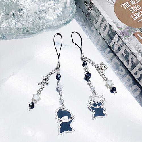 欧美小众设计个性手作星星骰子亚克力周边钥匙扣挂件手机挂链定制