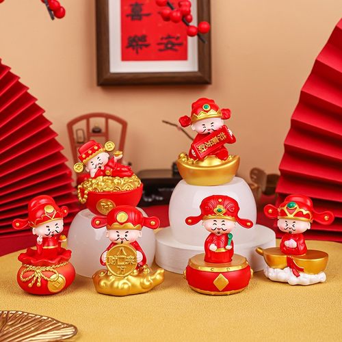 财气盈门印章财神创意树脂摆件家居装饰品摆件新年春节礼物盖定制