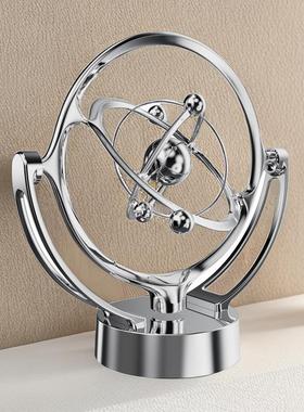 新款地球永动仪 桌面模型旋转磁性摇摆器天体仪轨道摆件usb装饰品