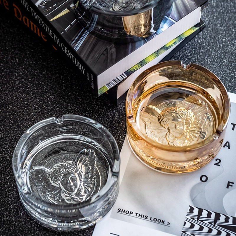 奢华烟灰缸创意个性潮流玻璃欧式大号家用客厅办公室KTV烟缸定制