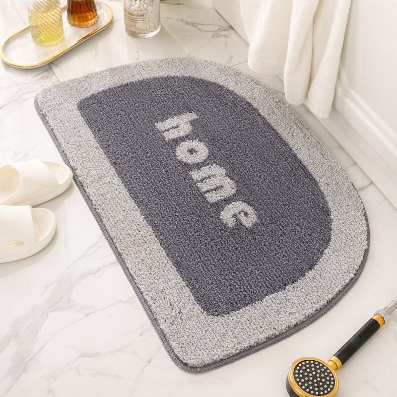 半圆浴室吸水地垫家用厕所门口踩脚垫可爱地毯门垫进门卫生间定制