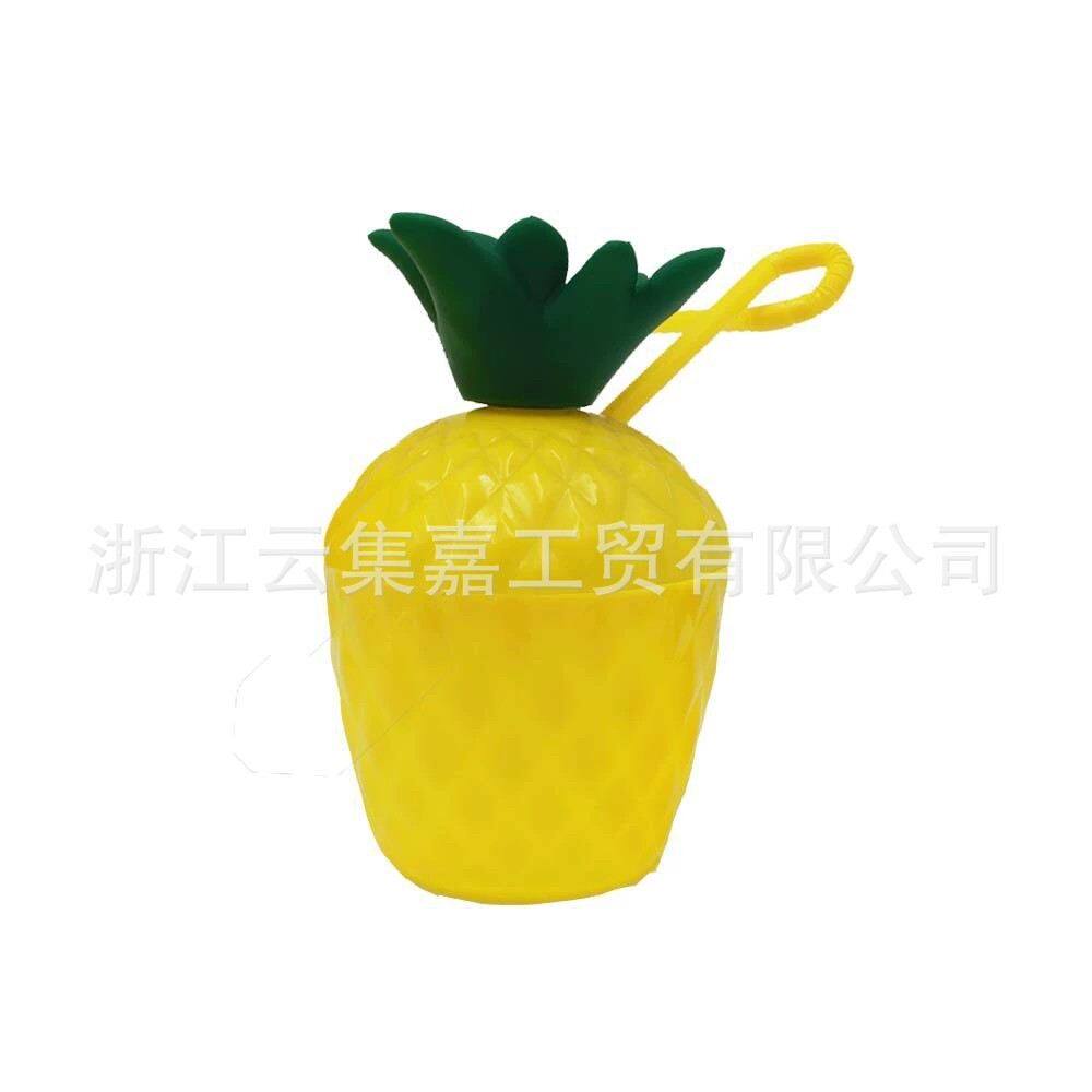 塑料菠萝杯吸管杯饮料杯水果造型派对夏威夷风情tiki杯可定色
