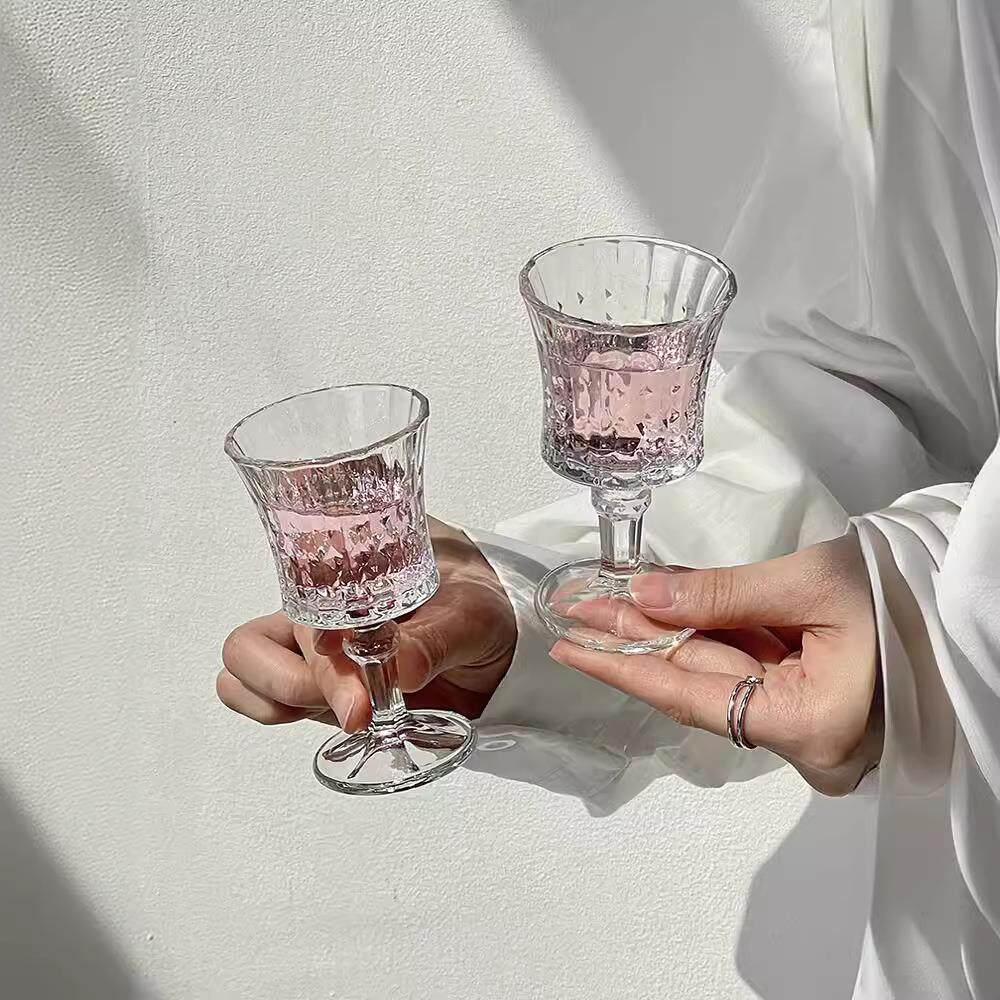 微醺迷你果酒杯高颜值女生家用一两白酒杯可爱小酒杯高脚玻璃杯子