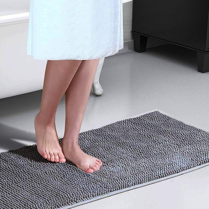 欧美热销雪尼尔地垫家用素色浴缸浴室吸水防滑垫床边脚垫地毯定制