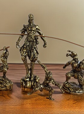 地狱火孙悟空桌面摆件斗战胜佛铜雕工艺品摆饰齐天大圣手办定制