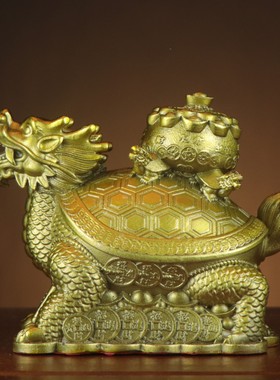 全铜龙龟 聚宝盆龙龟财富归来龙龟 家居店铺八卦龙龟摆件定制