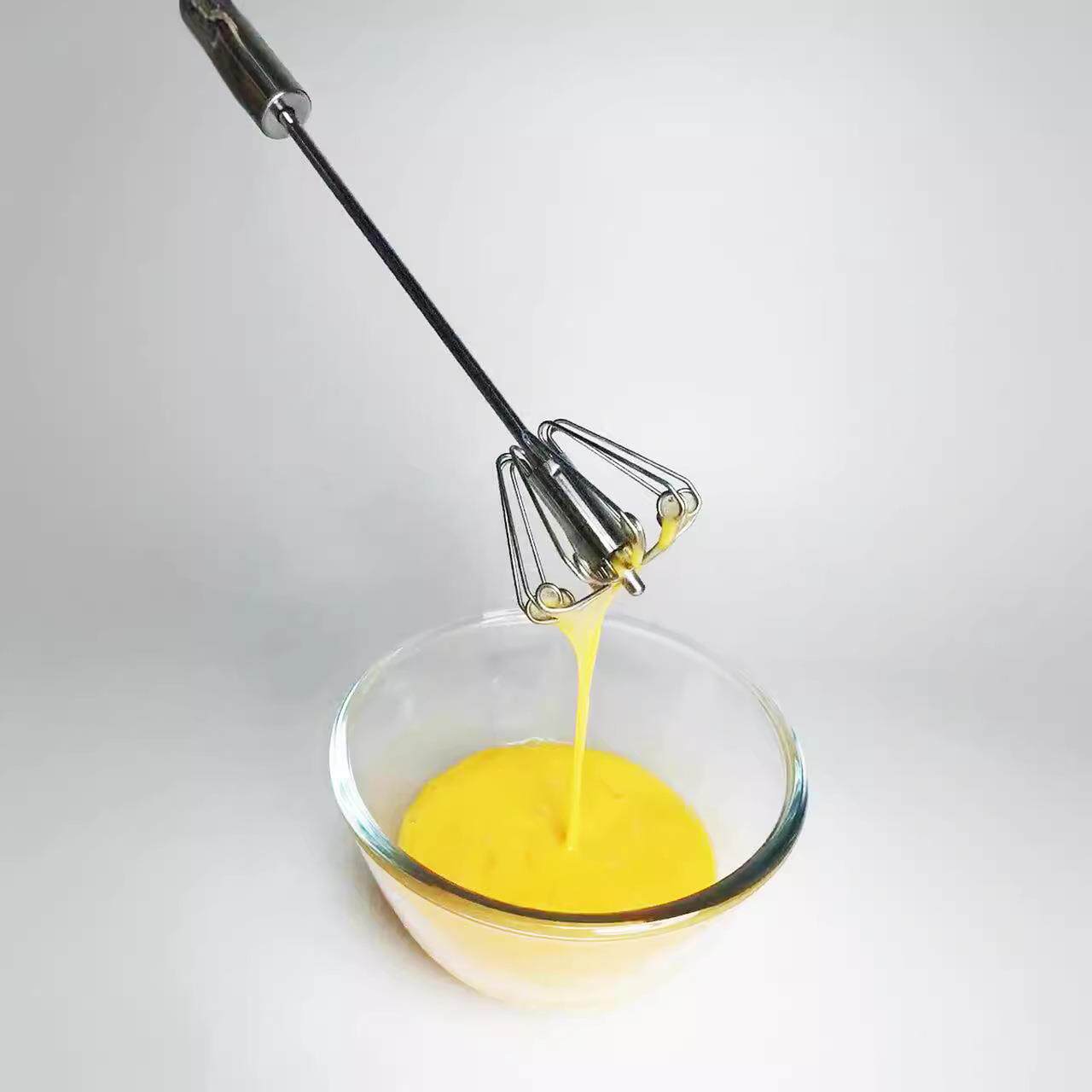 旋转打蛋器蛋头加圈打发加倍效率快速不锈钢半自动按压式搅拌手动