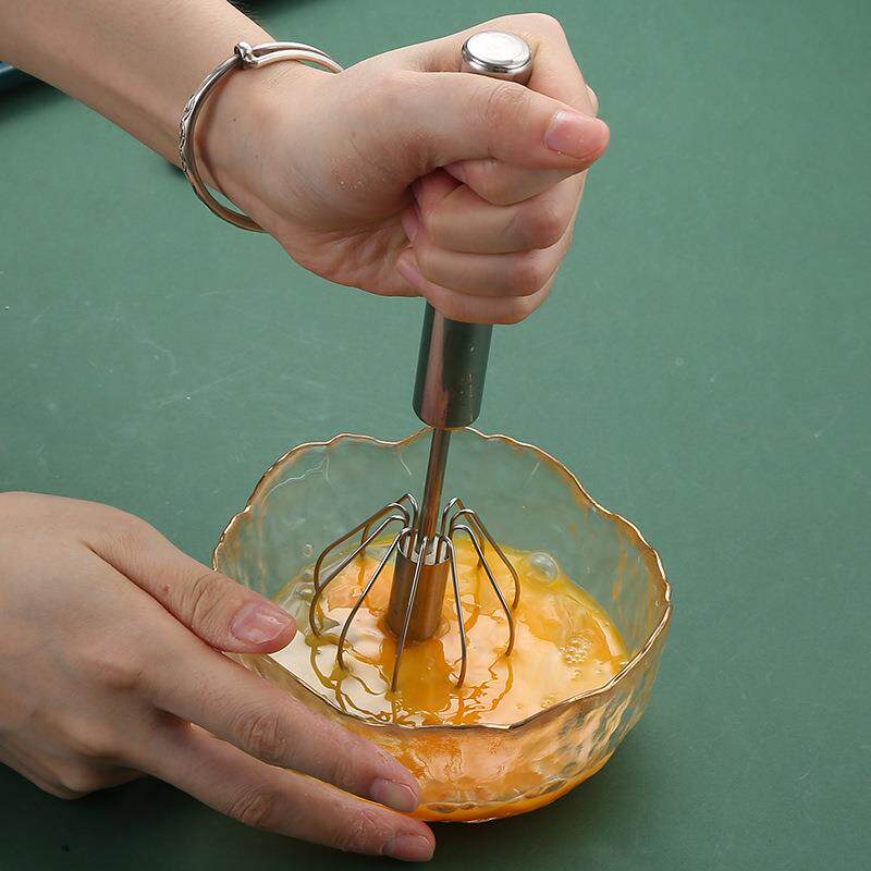 不锈钢半自动打蛋器手动小型家用烘培工具按压式打发搅奶油搅拌棒