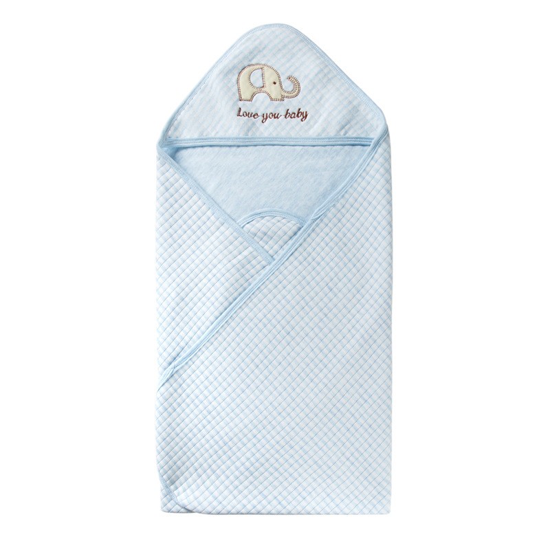 新款出生婴儿抱被春秋款卡通小象新生儿抱毯现货超柔软定制