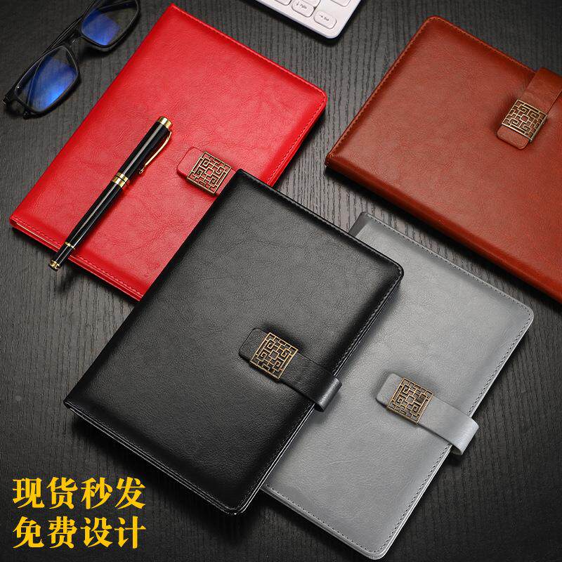 源头工厂仿皮笔记本创意会议培训计划本礼品纪念磁扣本子印制