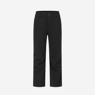 【好物体验专享/8928393】迪卡侬儿童户外软壳裤防风御寒抓绒裤