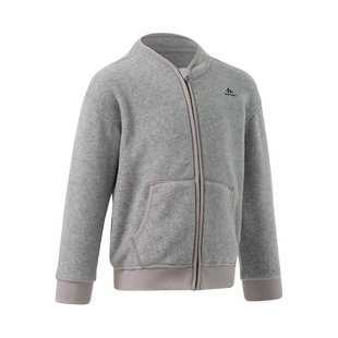 迪卡侬儿童抓绒外套宝宝卫衣男女童绒衫秋冬抓绒衣加绒摇粒绒KIDC