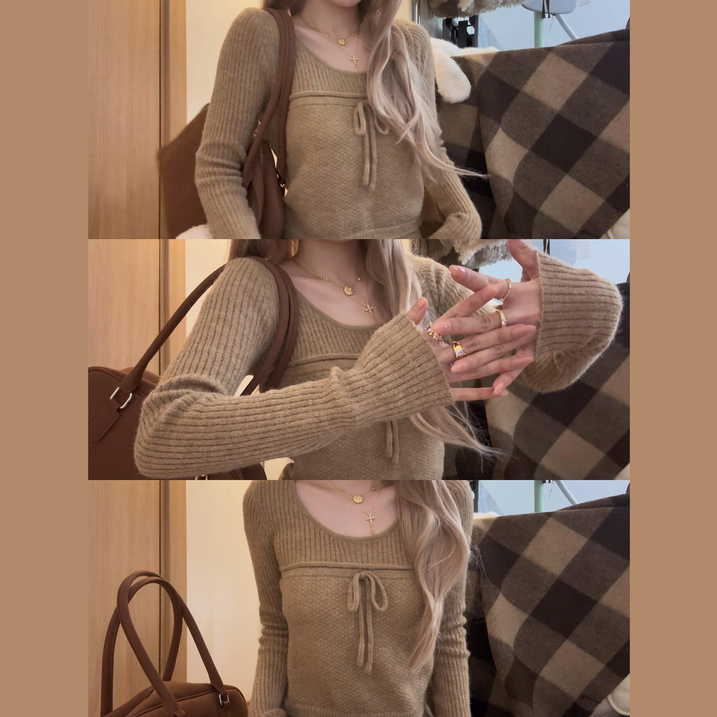 高级设计感别致针织衫毛衣女内搭