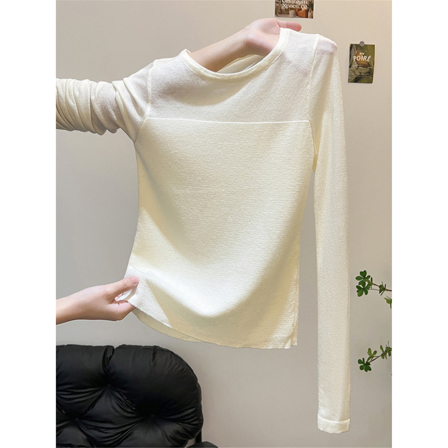 韩系高级感法式镂空针织衫毛衣女