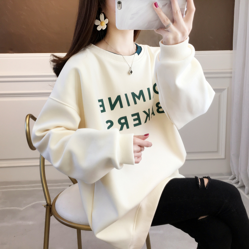 早春薄款宽松大码卫衣女