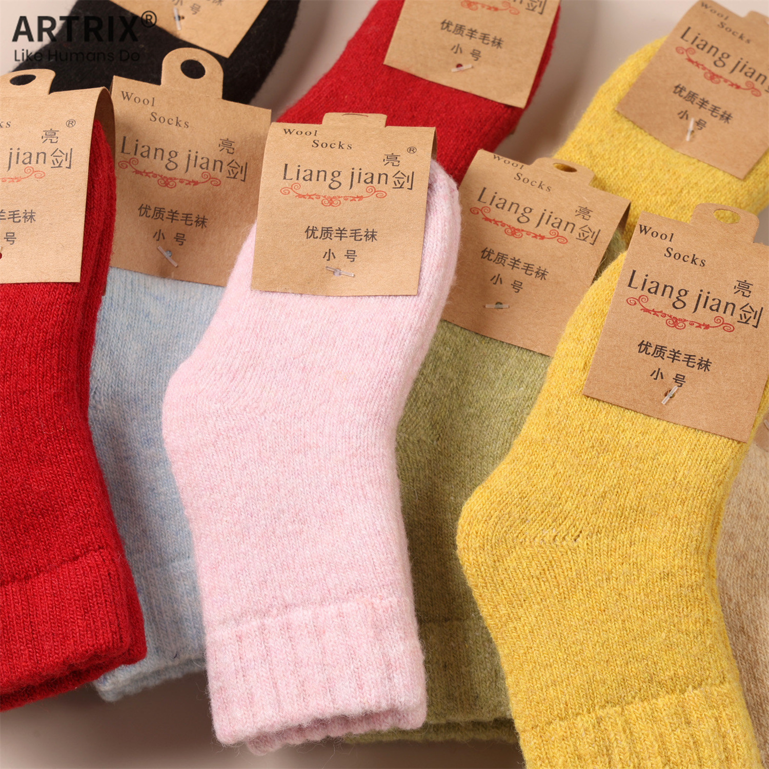 儿童羊毛袜秋冬加厚保暖毛圈袜男女童袜子