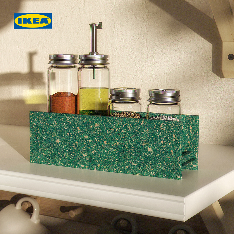 IKEA宜家HUNDHAJ霍恩海伊调味品架台面油盐酱醋调味料架