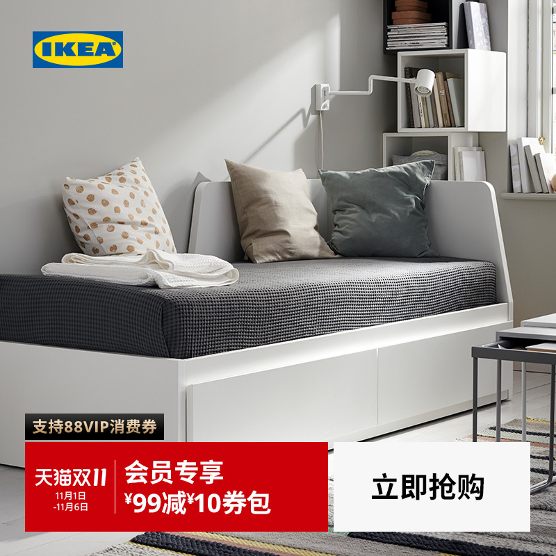 IKEA宜家FLEKKE福勒克坐卧两用床多功能储物床沙发床小户型客厅