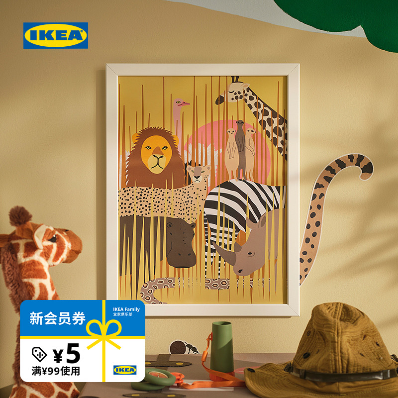 【新品】IKEA宜家SANDLOPARE桑罗帕瑞图片墙面装饰画客厅挂画图片