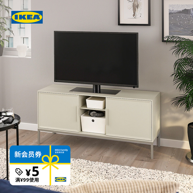 IKEA宜家TULLSTORP图斯托普米黄色1.14米电视机柜欧式传统风格