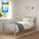 简约卧室出租房家用 IKEA宜家SMYGA斯米实木卡床架现代欧式