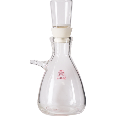 抽滤装置上嘴抽滤瓶+砂芯漏斗玻璃(砂芯坩埚)125+35/250+60  500+100/1000+250ml实验室器材抽真空简易装置