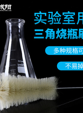 三角烧瓶刷玻璃锥形瓶清洁刷100/250/500/1000/2000/3000/5000ml实验室耗材实验试剂瓶刷