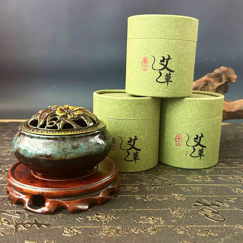 天然老山檀香沉香艾草4小时盘香室内香薰卧室辅眠盘香艾草非a0254