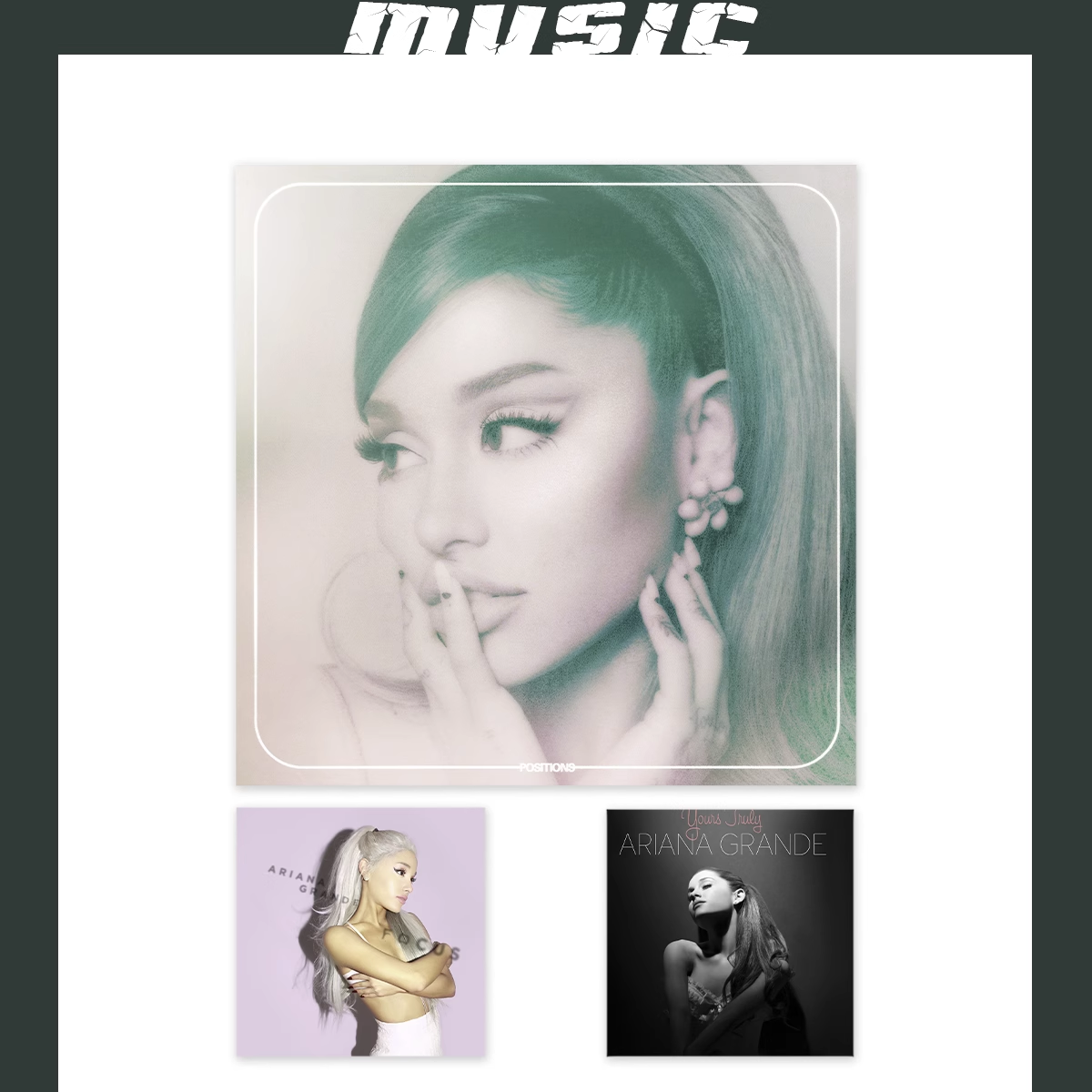 【海报+相框】ArianaGrande专辑封面海报/自制周边音乐装饰画/A妹