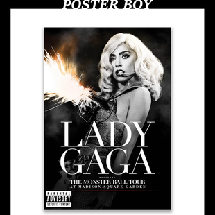 恶魔舞会巡演之麦迪逊公园广场演唱会LadyGaga自制海报A3装饰画
