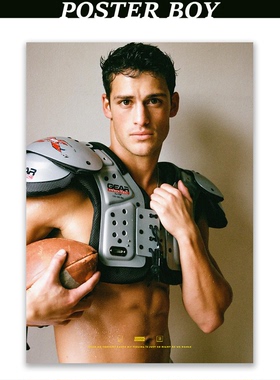 男模性感海报/胶片质感印刷品自制A3氛围感男模装饰画/M152