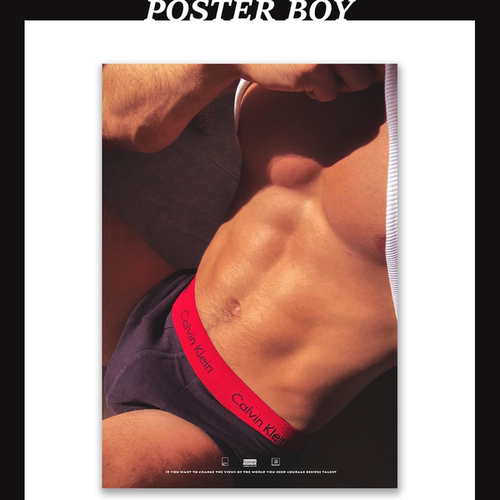 性感胸肌线条海报/网红男模Miguelboar同志内裤装饰画/POSTERBOY