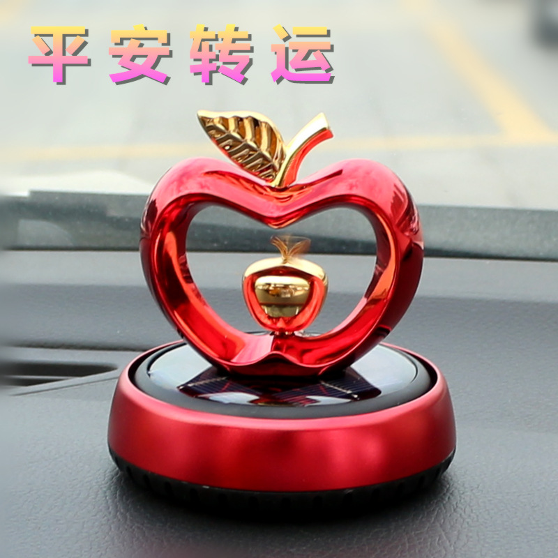 新款香薰汽车摆件太阳能旋转