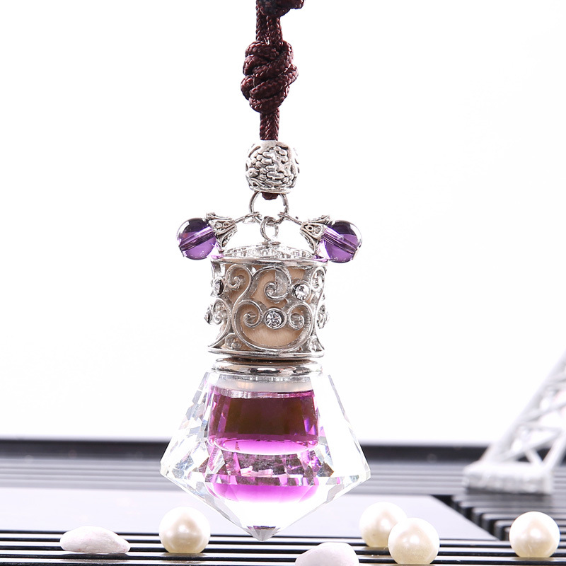 极地香薰创意水晶 车载后视镜植物精油香薰瓶汽车香水挂件批发