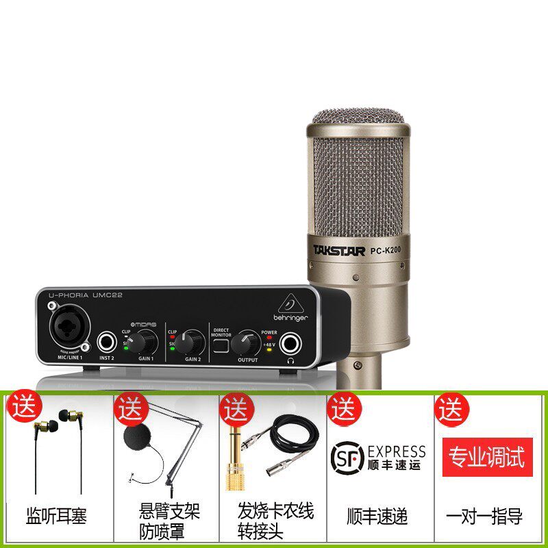 BEHRINGER BEHRINGER UMC22 전문 녹음 사운드 카드 기타 녹음 컴퓨터 라이브 방송 가라오케 UMC22 공식