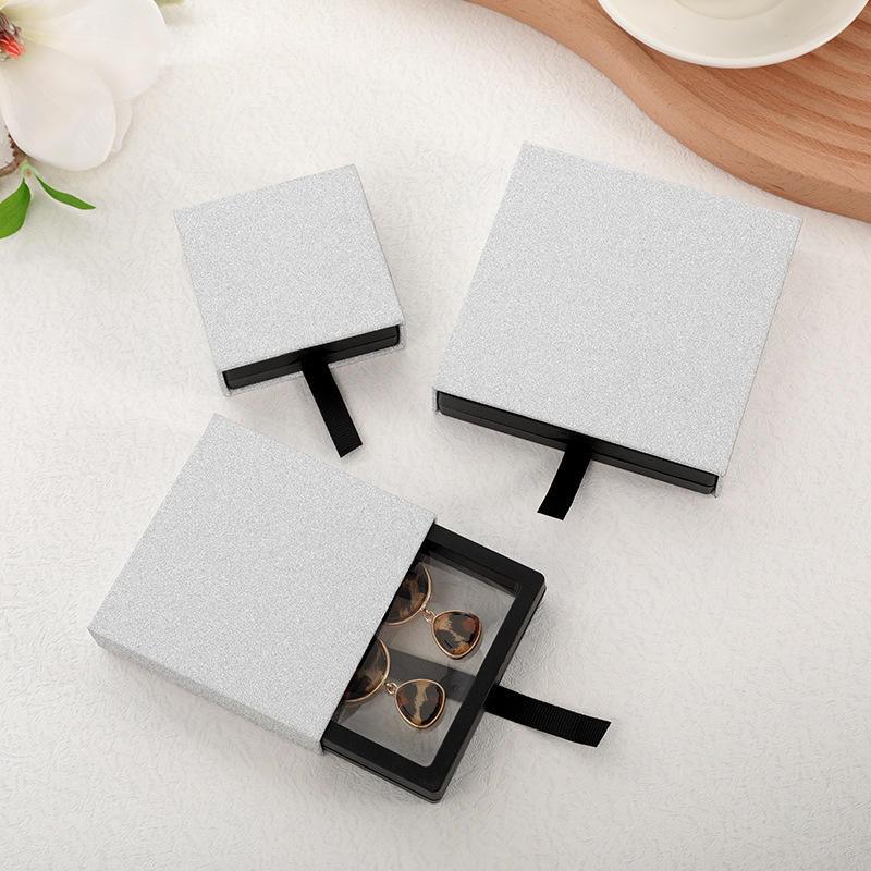 防氧化pe膜悬浮饰品抽屉盒 穿戴甲首饰收纳盒 耳钉手链包装盒爆款