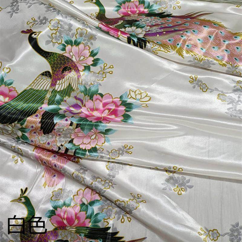 孔雀色丁印花面料 丝绸绸缎锦织缎布料 旗袍舞台装家居服被套爆款,居家布艺,海绵垫/布料/面料/手工diy,淘宝优惠券,粉丝福利购,淘宝优惠卷