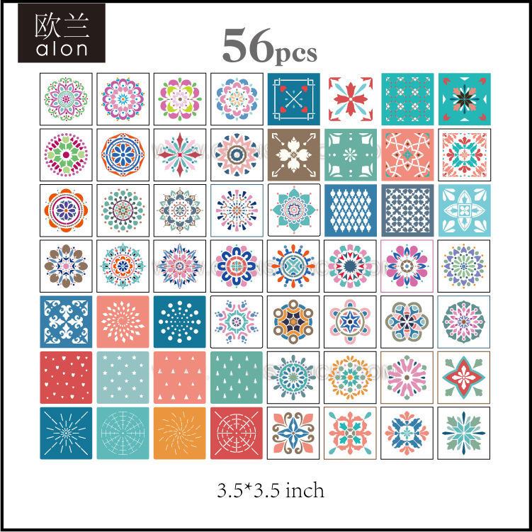 Mandala曼陀罗瓷砖花儿童辅助绘画画墙绘石头家具喷花DIY镂空爆款