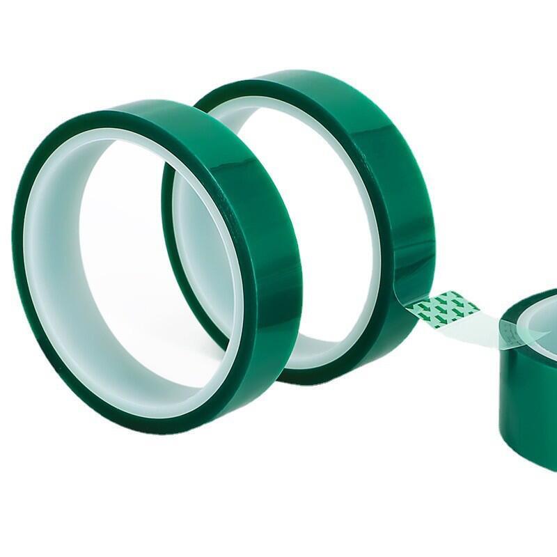 pet不残胶绿色高温胶带 电镀硅胶绝缘胶带汽车喷涂烤漆遮蔽绿爆款