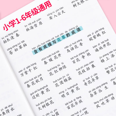 成语大全专项训练字帖儿童小学生一二三四五六年级语文重叠词语积累本带拼音aabb abab叠词量词成语练习册四字词语归纳楷书练字帖