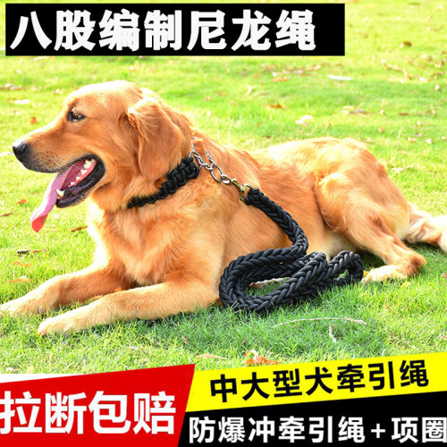 防爆冲八股编织狗链子牵引绳项圈