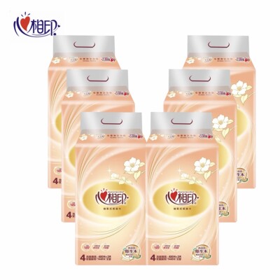 心相印DT24120原生木无香抽纸4包/提3层120抽餐巾纸面巾纸6提24包