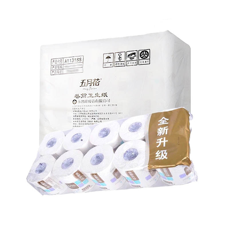 五月花A1131SS卷筒纸三层180克卷纸卫生纸家用实惠 整箱10提100卷